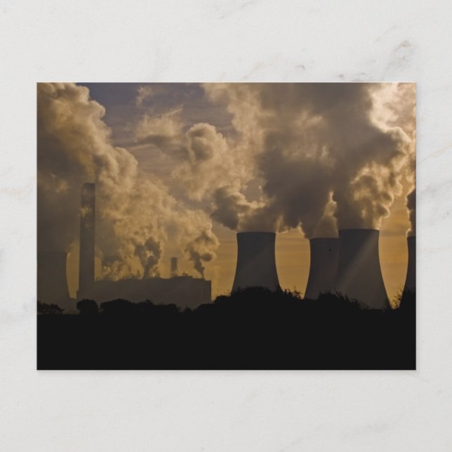 Carte Postale L'industrie pollue l'atmosphère (Devant)