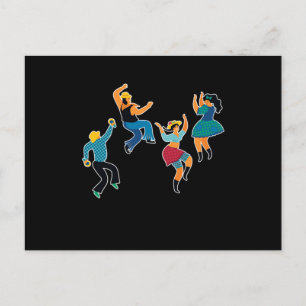Carte Postale Line Dance Line Dancers Line Dancing Country Gift