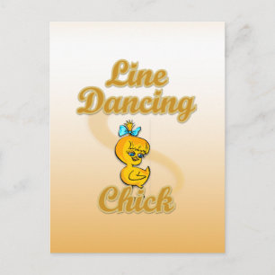 Carte Postale Line Dancing Chick