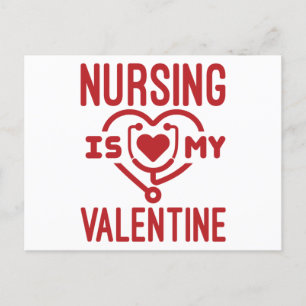 Carte Postale L'infirmière est ma valentine infirmière Saint Val