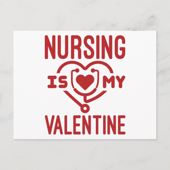Carte Postale L'infirmière est ma valentine infirmière Saint Val (Devant)