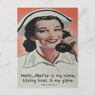 Carte Postale L'infirmière est mon nom