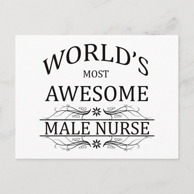 Carte Postale L'infirmière masculine la plus géniale du monde (Devant)