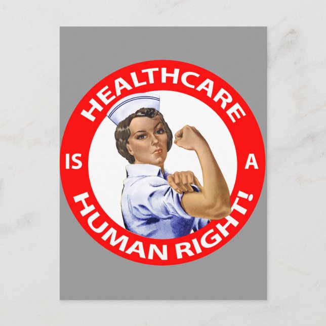 Carte Postale L'infirmière "Rosie" dit que les "soins de santé (Devant)