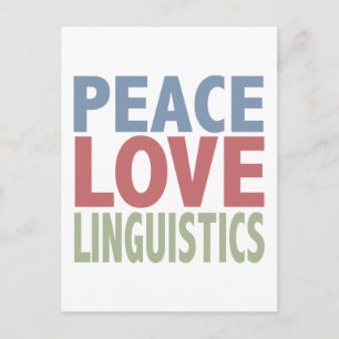 Carte Postale Linguistique de l'amour pour la paix