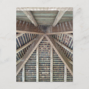 Carte Postale L'intérieur d'un toit en bois