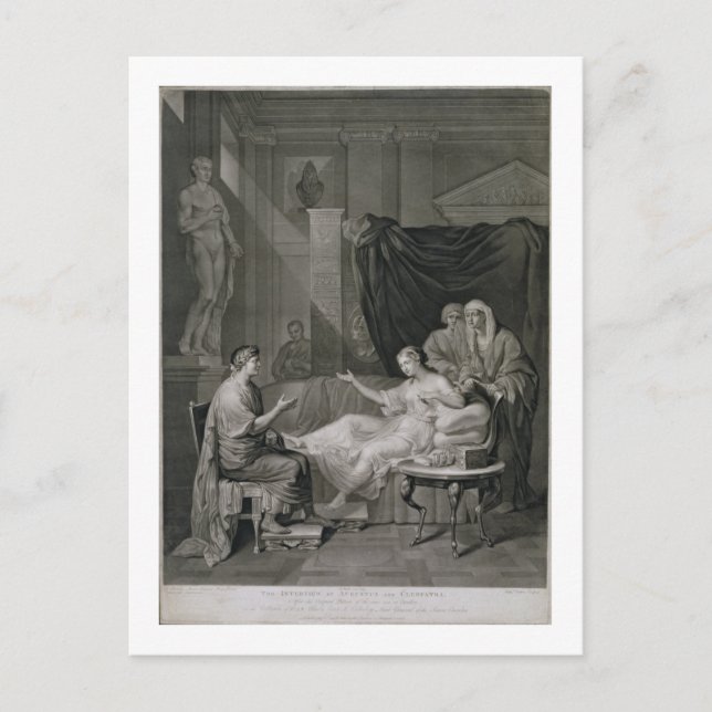 Carte Postale L'interview d'Augustus et de Cléopâtre, gravée (Devant)