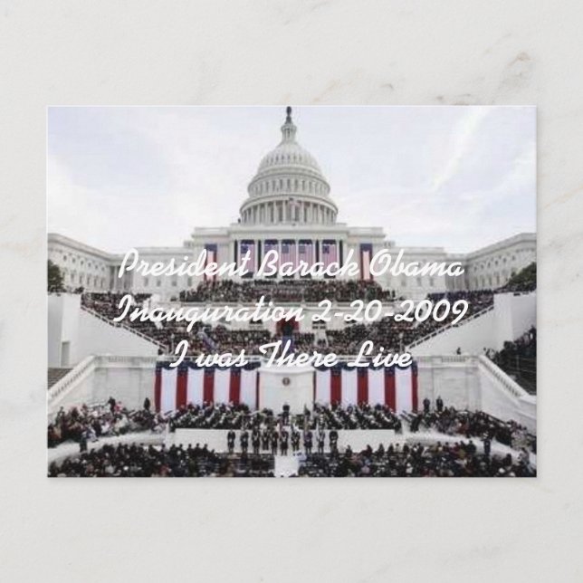 Carte Postale L'investiture 2009 du président Barack Obama (Devant)