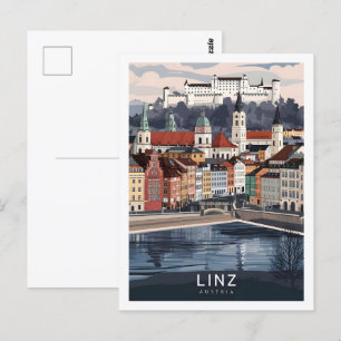 Carte Postale Linz Autriche célèbre Travel Place