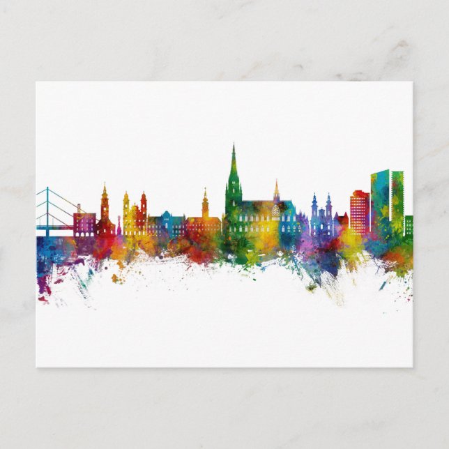 Carte Postale Linz Autriche Skyline (Devant)