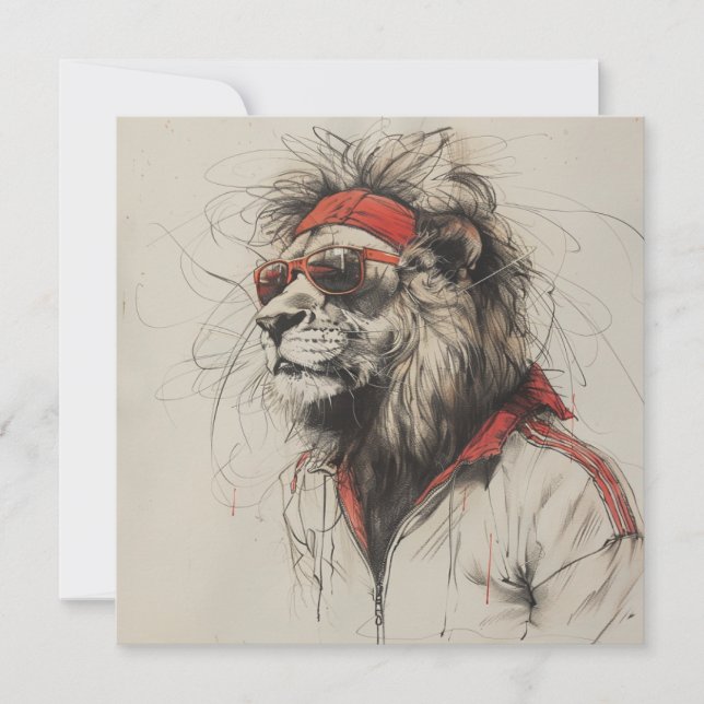 Carte postale Lion (Devant)