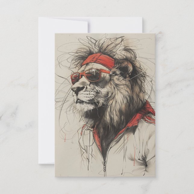 Carte postale Lion (Devant)