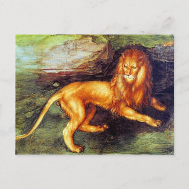 Carte Postale Lion - Albrecht Durer - c1494 (Devant)