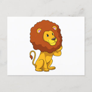 Carte Postale Lion aux Boucles