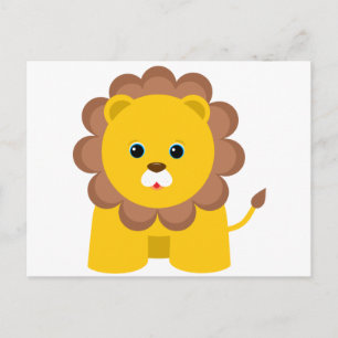 Carte Postale Lion bébé mignon