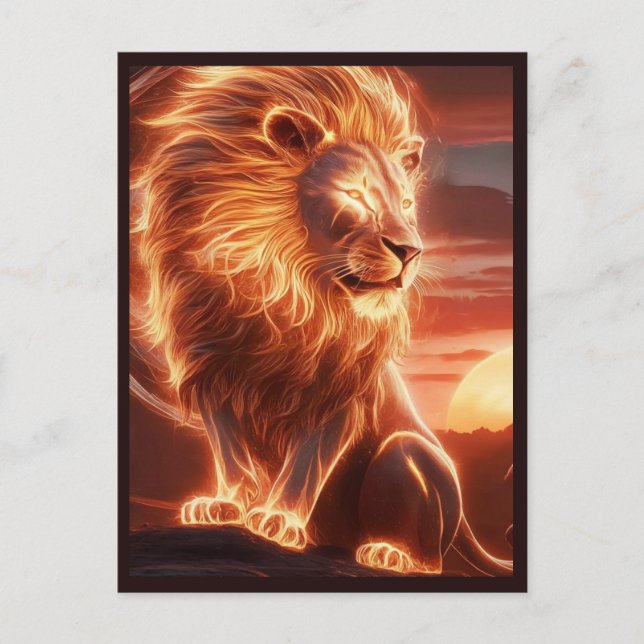 Carte Postale Lion céleste (Devant)