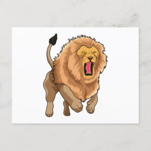 Carte Postale Lion de saut
