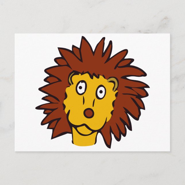 Carte Postale Lion drôle (Devant)