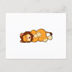 Carte Postale Lion endormi