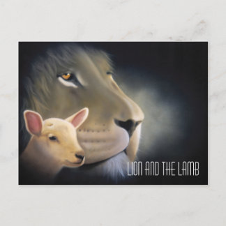 Carte Postale Lion et agneau