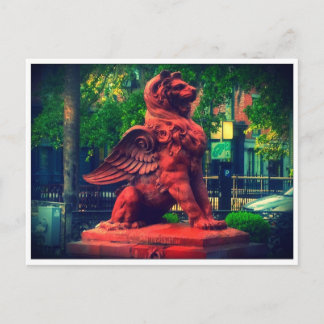 Carte Postale Lion Fontaine Savannah Géorgie