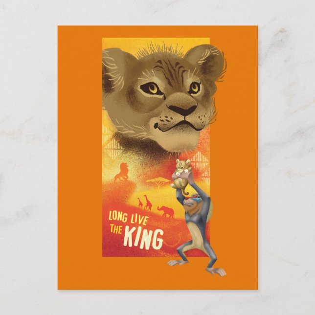 Carte Postale Lion King | Graphique de collage Simba (Devant)