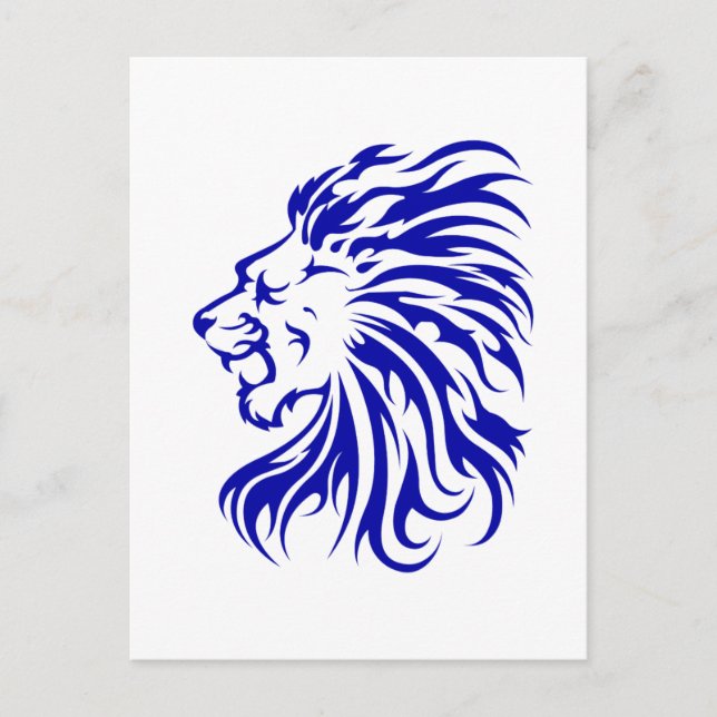 Carte Postale Lion le Roi de la jungle, cadeaux amoureux de lion (Devant)
