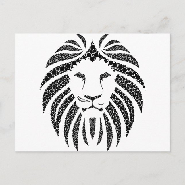 Carte Postale LIon pointé (Devant)