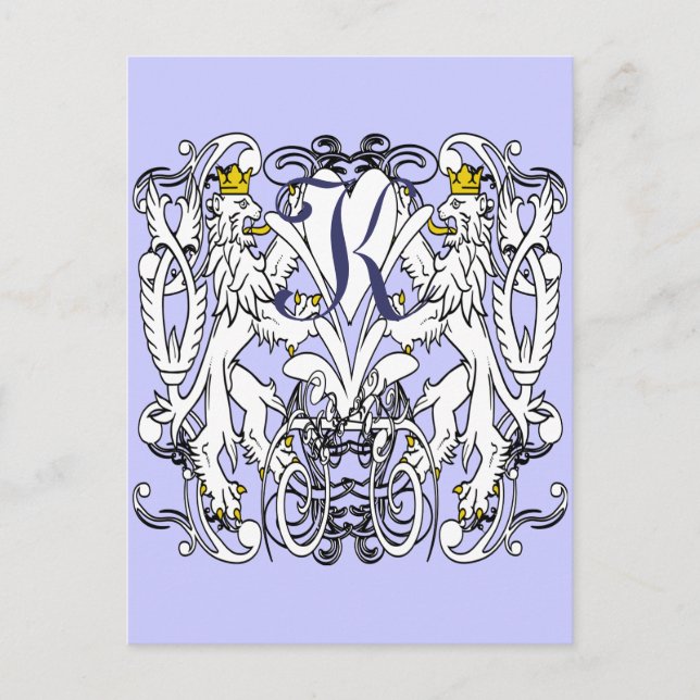 Carte Postale Lion Rampant Renaissance Mariage (Devant)