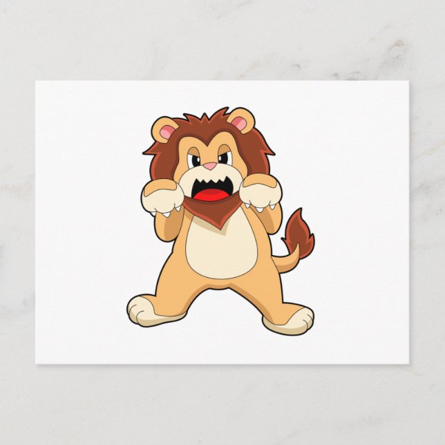 Carte Postale Lion rugissant.PNG (Devant)