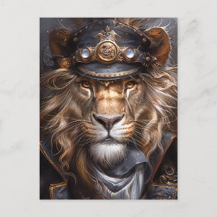 Carte Postale Lion Steampunk