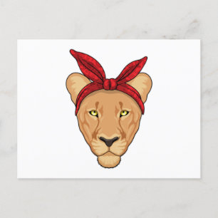 Carte Postale Lioness with bandana
