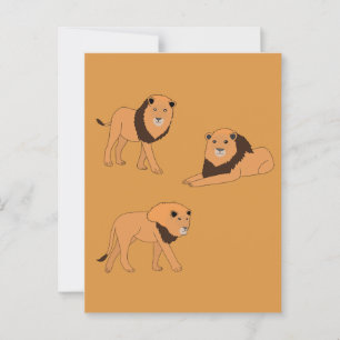 Carte Postale Lions