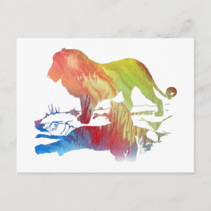 Carte Postale Lions