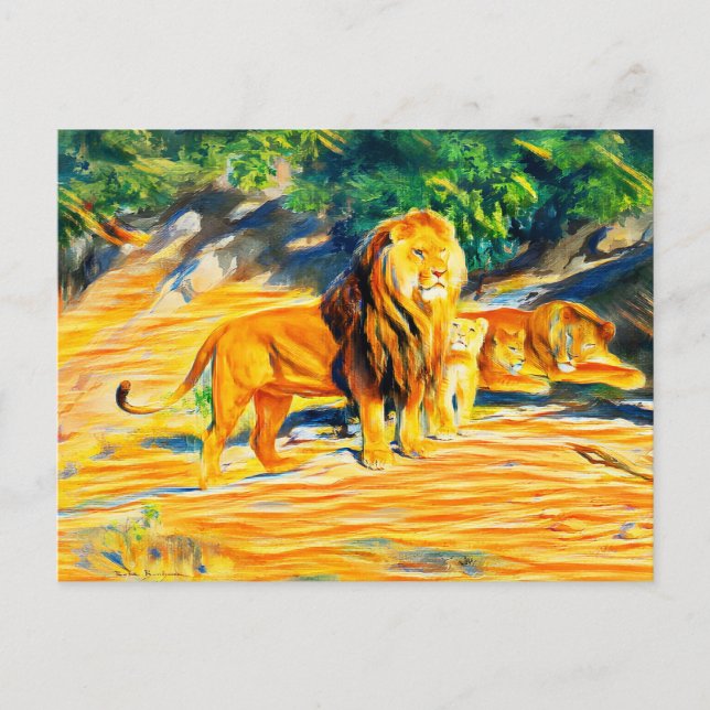 Carte Postale Lions (Devant)