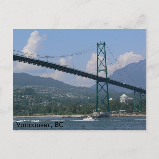 Carte Postale Lion's Gate Bridge, Vancouver (C.-B.) (Devant)