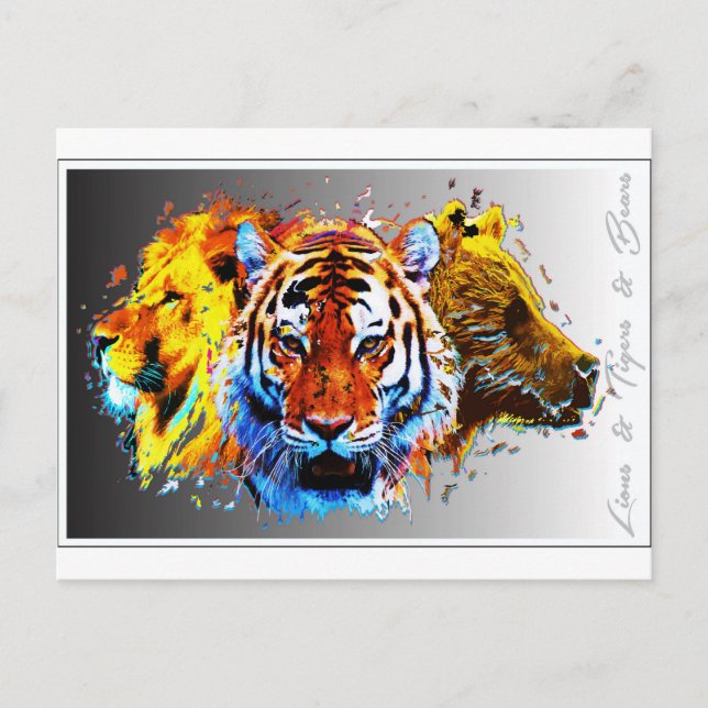 Carte Postale lions & tigres & ours.jpg (Devant)