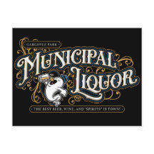 Carte postale Liqueur municipal du parc Gargoyle