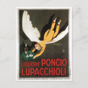 Carte Postale Liquore Poncio Lupacchioli Boissons Vintages Publi