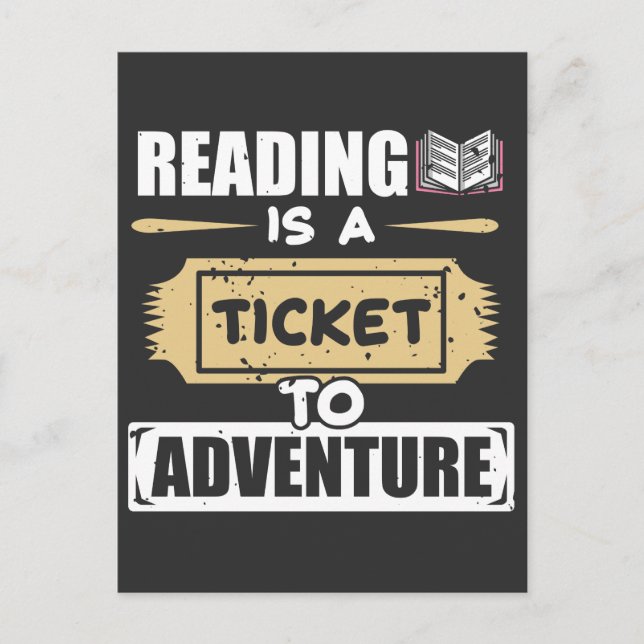 Carte Postale Lire est un billet pour le lecteur de bibliothèque (Devant)