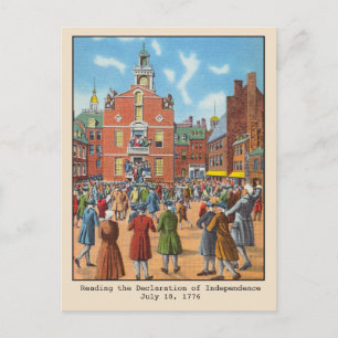 Carte Postale Lire la Déclaration d'indépendance Boston