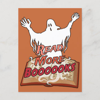 Carte Postale Lire plus Livres Ghost Book Halloween