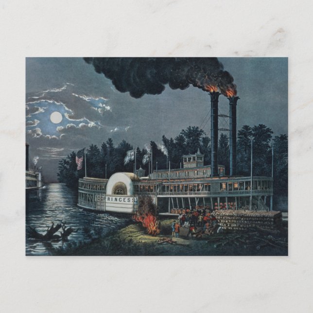 Carte Postale Lire sur le Mississippi (Devant)