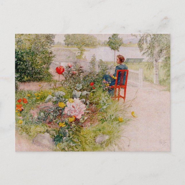 Carte Postale Lisbeth dans le Jardin des Fleurs (Devant)