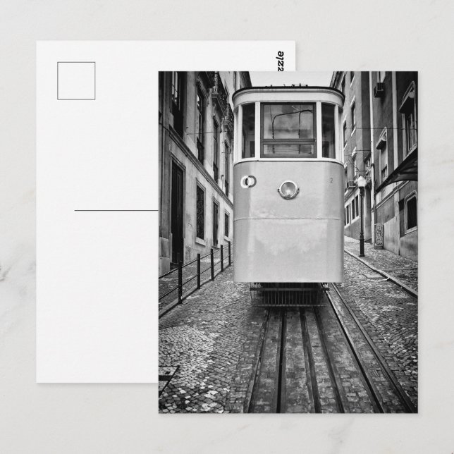 Carte Postale Lisbonne Elevador da Gloria Funiculaire Tramway B/ (Devant / Derrière)