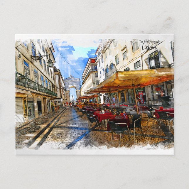 Carte Postale Lisbonne - Le vrai Portugal (Devant)