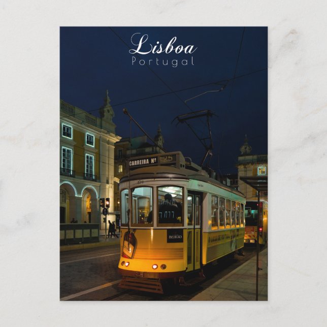 Carte Postale Lisbonne Nuits - Art Voyage (Devant)
