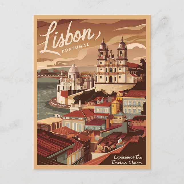 Carte Postale Lisbonne Portugal Découvrez le charme intemporel (Devant)