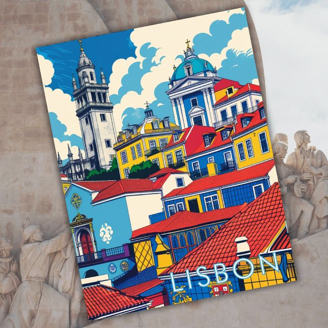 Carte Postale Lisbonne Portugal Europe Travel Art Keepsaké (Créateur téléchargé)