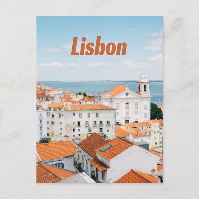 Carte Postale Lisbonne Portugal Plages de l'Atlantique Toits rou (Devant)